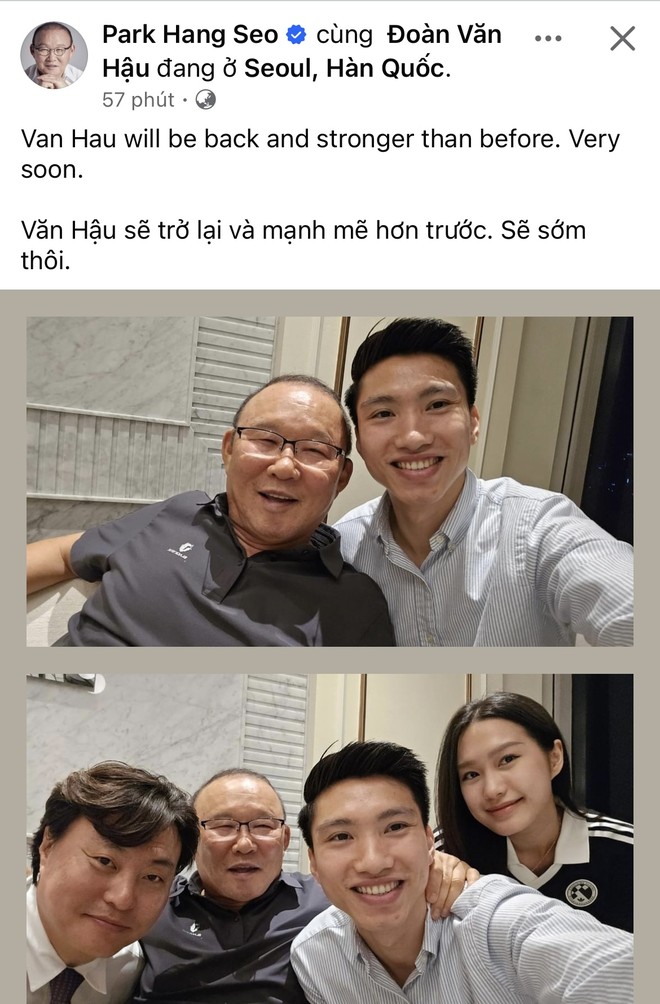 m88 chính Ông Park Hang-seo: "Văn Hậu sẽ sớm trở lại và mạnh mẽ hơn"